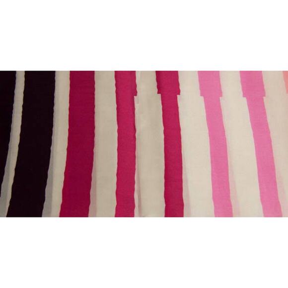 1970s Graduated Pink Purple & White Striped Polyester Vintage Square Scarf - Picture 4 of 5